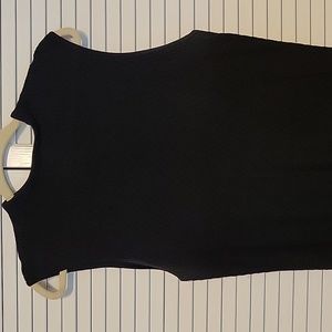 Talbots black silk knit sleeveless top, size L